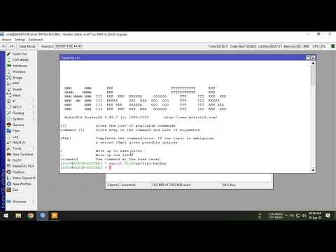 System backup, partial backup and log backup on mikrotik