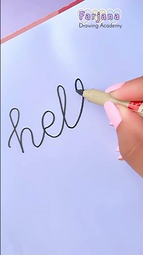 Easiest calligraphy HACK || Hand Lettering || Faux(fake) calligraphy #satisfyingcreativeart