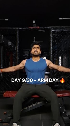 Crazy Biceps Pump 🔥 Day 9/30 Shredded Series | Dumbbell & Rope Arm Workout #shorts