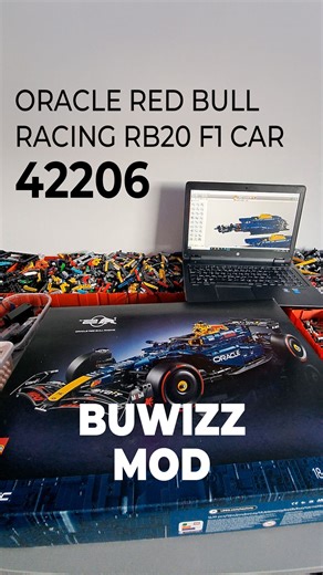 Motorization of the LEGO® Technic 42206 Oracle Red Bull Racing RB20 F1 #buwizz #legotechnic #f1 | BuWizz