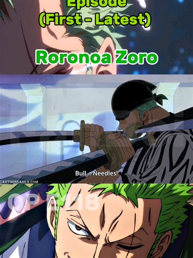 (One Piece) (All Roronoa Zoro Techniques First Intro) 7. Bull Needles 🔥 #onepiece #anime #roronoazoro #zoro #fyp