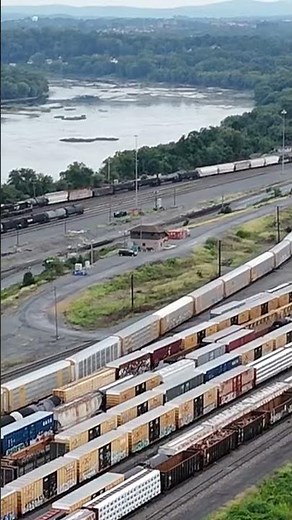 Huge Railyard Enola PA #train #railroad #railfan #railway #4k #explore