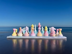 Custom Epoxy Resin Chess Set: Personalized Board Game, Handmade Art - Etsy