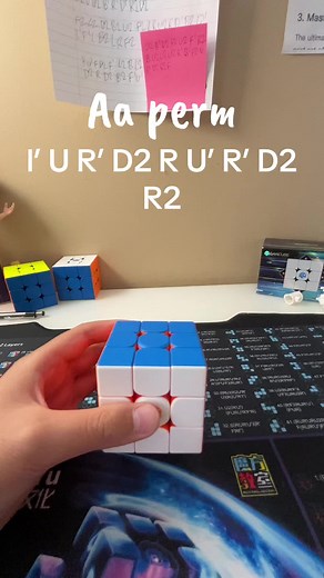 Aa perm tutorial - CFOP alg and demo for 3x3 PLL
