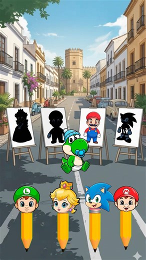 ¿Quién colorea a su papá? Mario vs Luigi vs Peach vs Sonic