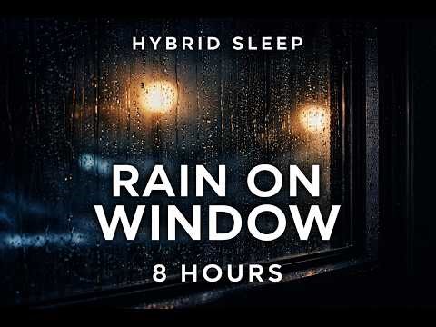 🌑🌧️ 𝐇𝐘𝐁𝐑𝐈𝐃 𝐒𝐋𝐄𝐄𝐏 — Rain on Window BLACK SCREEN v| Dark Screen Sleep for Deep Rest — 8 HOURS