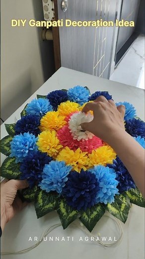 Only 5 Days Left😱 Easy & Beautiful Ganpati Decoration Idea at Home✨🙏 #ganpatidecoration #decoration