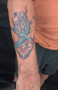 11 reactions | Swallow anchor traditional tattoo!! #traditionaltattoo #anchortattoo #swallowtattoo #tattoo #tattooart #kohlanta #kohlantaisland #photoofthedays #ladylucktattoostudiokohlanta | Lady Luck Tattoo Studio Koh Lanta | Facebook