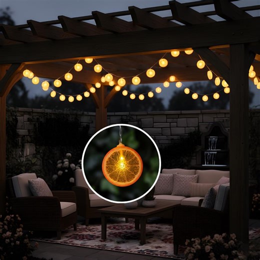 Orange Slice LED String Lights – Battery Operated Fairy Lights for Home Decoration - Etsy