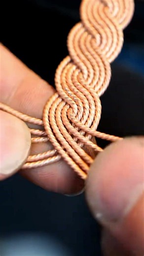 Copper wire processed and woven into bracelets I Toolos Jewelry Tools #jewelrymaking #tooltos#diy
