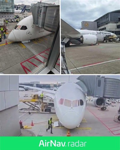 Lufthansa Boeing 787-9 Suffers Major Damage After Nose Gear Collapse at Frankfurt Airport