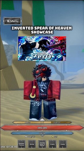 Inverted Spear of Heaven Showcase in JUJUTSU ZERO on ROBLOX #jujutsukaisen #roblox #jujutsuzero