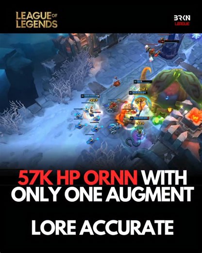 League of Legends Source (250k) on Instagram: "league of legends ORNN with 57k with tank engine augment in new aram game mode credit: kebu2222/Reddit #leagueoflegends"