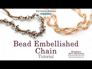 Bead Embellished Chain- DIY Jewelry Making Tutorial by PotomacBeads