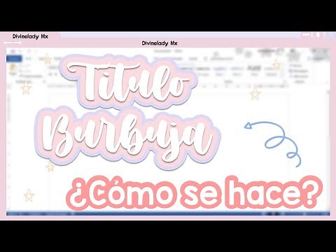 HOW TO CREATE A BUBBLE EFFECT TITLE