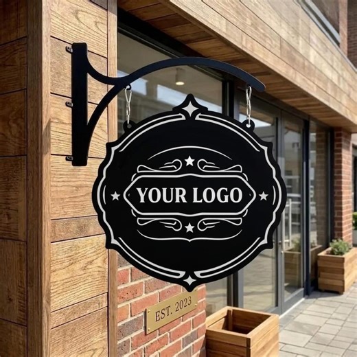 Custom Hanging Sign, Personalized Storefront Business Sign, Morden Outdoor Shop Decor With Bracket - Etsy