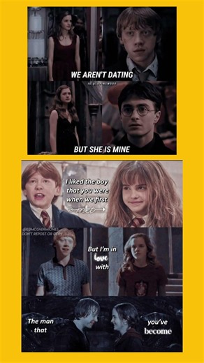Harry Potter ❤️ Ron & Hermione's Untold Love Story | Emotional Edit 💔✨ #HarryPotter #Shorts #memes