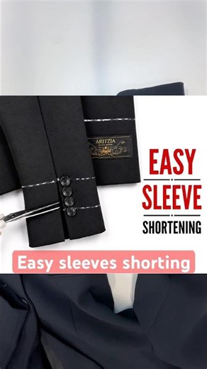 Easy Jacket Sleeve Shortening #alterations