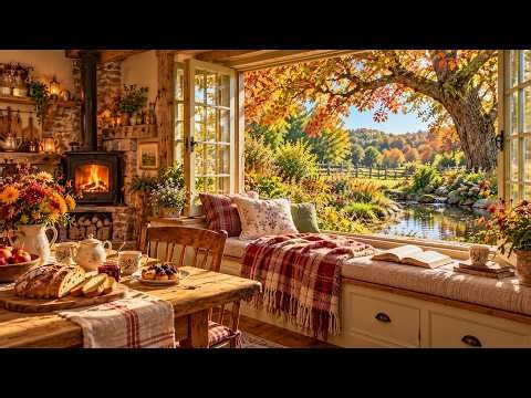 Cozy October Morning 🍂 Soft Piano & Nature Sounds for a Peaceful Autumn Day
