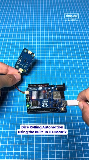 Arduino UNO R4 Dice Project using Built-In LED Matrix #arduino #electronics #engineering #led