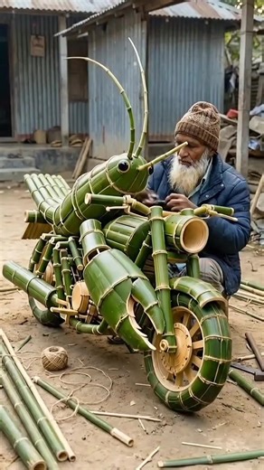 Bamboo Lobster Bike: A Creative Sculpture Journey