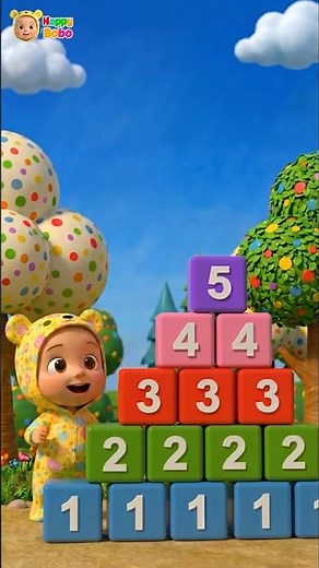 One Two Three Four | Learn Number | Baby Cartoon | Nursery Rhymes Kids Song #cartoon #shorts