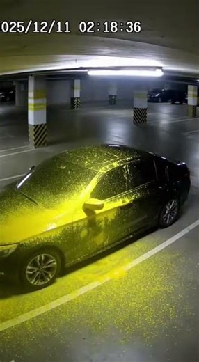 The reaction of being sprayed after trying to pry open a car door. #Prank #Funny