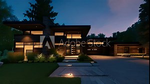 This modern prairie home is a minimalists dream. With sleek lines and neutral colors the design of this house lets the natural beauty of the grlands take center stage. Enjoy