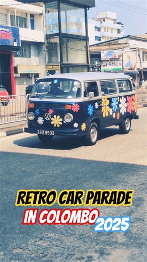 Retro Car Parade in Colombo Sri Lanka 2025