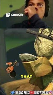 IShowSpeed LOSES IT Playing Getting Over It Game! 😭 #shorts