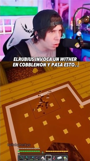 El rubius invoca a un wither en cobblemon.. #elrubiusomg #minecraft #wither #twitch #shorts #yosho
