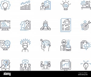Game planning line icons collection. Strategy, Tactics, Analysis, Preparation, Brainstorming, Goals, Objectives vector and linear illustration. Focus Stock Vector Image & Art - Alamy