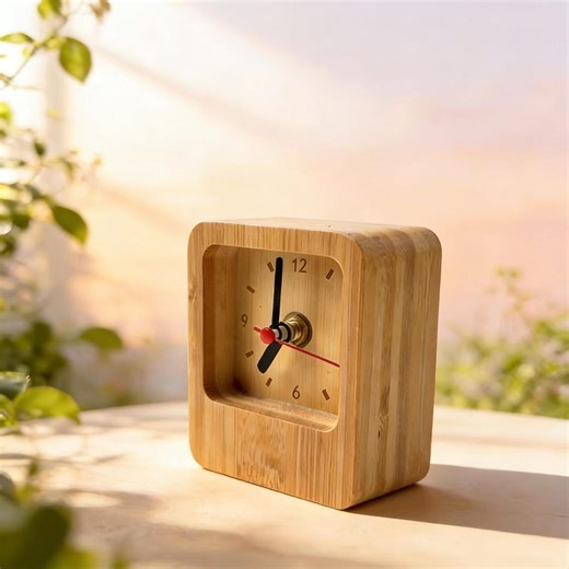 Handmade Bamboo Desk Clock - Silent Minimalist Small Table Clock -zen Office Decor - Eco Friendly Sustainable Gift Non Ticking Bedside Clock - Etsy