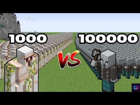 100,000 Vindicators vs 1,000 Iron Golems – INSANE Minecraft Mob Battle! 😱🔥