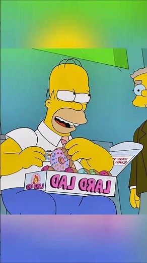 Homer drops a donut #simpsons