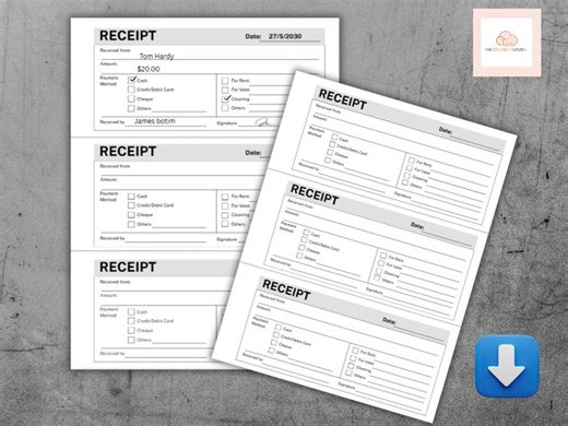 Receipt Template – Minimalist - Valet Receipt- Parking Receipt Form | Editable Car Service Slip | Garage Payment Receipt | Printable Ticket - Etsy