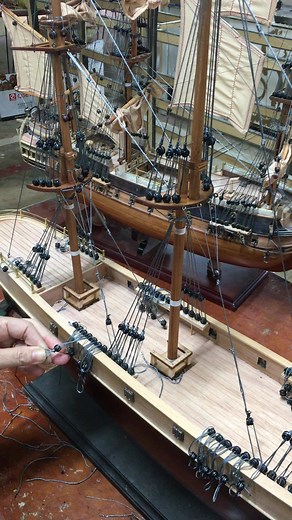 Join us on this journey through maritime craftsmanship! ⛵⚓️ #CuttySarkModel #ShipRigging Available at https://omhusa.com/catalog/t016-cutty-sark-clipper-ship-model #CuttySarkmodelship #cuttysark #Craftsmanship #ModelShip #craft #art #modelboat #modelshipbuilding #craft #modelship #woodword #modelboatbuilding #modelboatbuilder #handmade #handcrafted | Ship Model