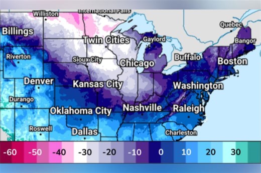 Polar Vortex Update: Map Shows States Facing ‘Near Record Cold’