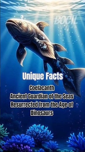 #uniquefacts Coelacanth: Ancient Guardian of the Seas Resurrected from the Age of Dinosaurs