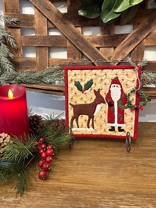 Handmade Quilted Small Quilt, Applique Christmas, Table Topper Quilt 8 X 8 - Etsy