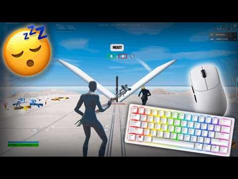 Razer huntsman mini ASMR Chill 😴 1v1 Build fight | Fortnite gameplay 😴