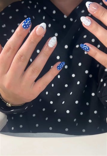 Stylish Blue Nail Set Transformation