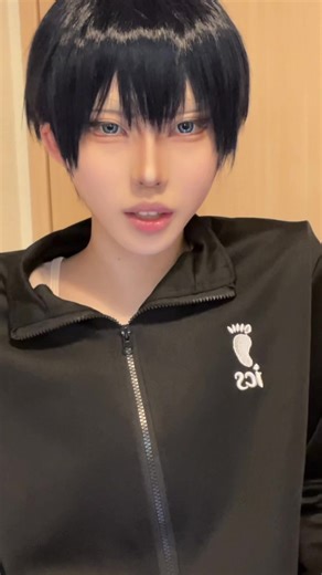 照明消えたNG ⚠️中の人注意⚠️#ハイキューコスプレ #影山飛雄コスプレ #コスプレメイク #コスプレイヤーの中身 #キャラ崩壊