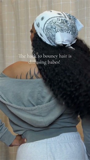 Diffuse!! 🎀 #healthycurls #curls #3bhair #fyp