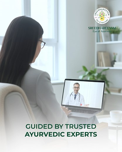 16 reactions | Tired eyes after long hours on screens? Now, expert Ayurvedic eye care is just a click away. With Sreedhareeyam’s Online Consultation, you can connect with trusted specialists from the comfort of your home. Get personalized advice, simple guidance, and the right care for your eyes, wherever you are. #Sreedhareeyam #AyurvedicEyeCare #OnlineConsultation #TrustedEyeSpecialists #EyeCareFromHome | Sreedhareeyam Ayurvedic Eye Clinics & Panchakarma Centre, Kochi | Facebook