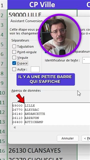 Need to separate the city and postal code? Luckily, Excel can do it for you 😌\n\nB
