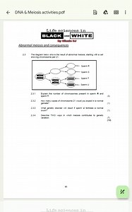 2.3 The diagram below shows the result of abnormal meiosis, sta... | Filo
