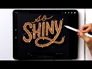 Sparkling Lettering Animation in Procreate