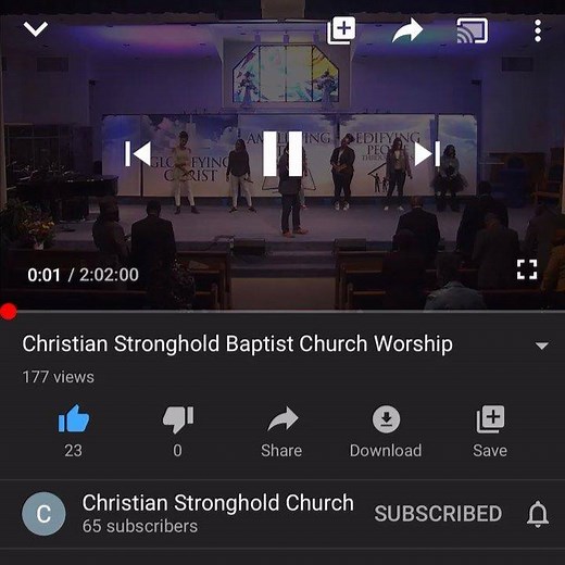 We are Live Streaming for those that choose to stay home! Follow Us on @youtube #cscLiveStreeam #Youtube #Subscribe https://youtu.be/ark96gk__OI #ThanksForWatching 🌇🏙🌃⛪️📲📱💻🖥📺 | Christian Stronghold Baptist Church