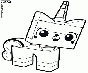 Unikitty, the Lego unicorn coloring page printable game